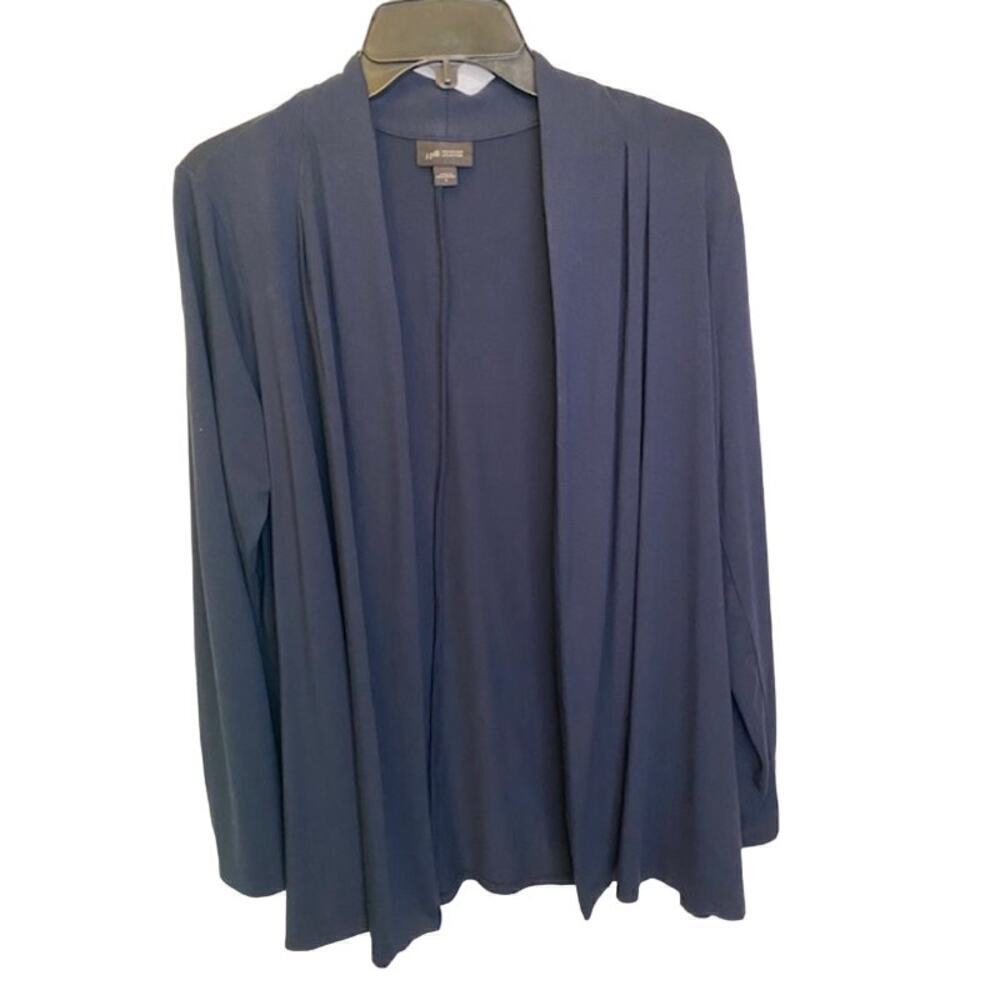 J Jill Wearever Collection Cardigan Open Front‎ Dark Navy Sz Small